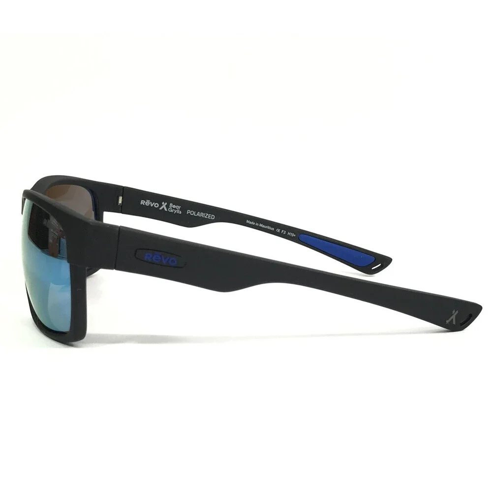 Revo Sunglasses ESPEN RE1097 01 Bear Grylls Black Wrap w/ Blue Polarized Lenses